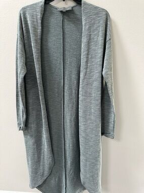 Sunday in Brooklyn Ribbed Duster Cardigan Hunter Green S Anthropologie Evereve